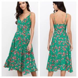 NWT Anthropologie Yumi Kim Silk Dress Size 10 - Runs Small Vienna Emerald Green